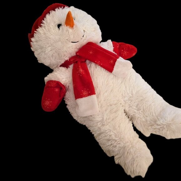 Kellytoy Plush Snowman Stuffed Toy Red Hunter Hat Scarf Carrot Nose 2016 - Picture 3 of 9